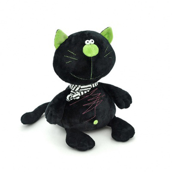 Мягкая игрушка кот Батон черный 15 см